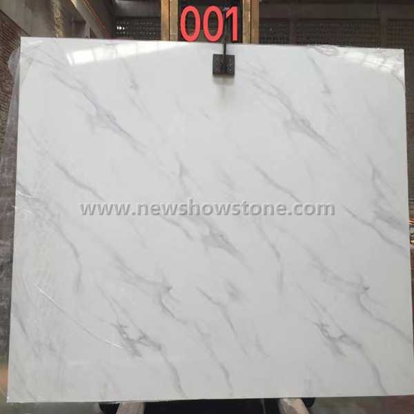 023 3D Calacatta White artificial marble Big Slab