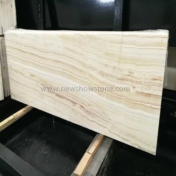 Straight Wooden Vein/Grain White Jade Marble