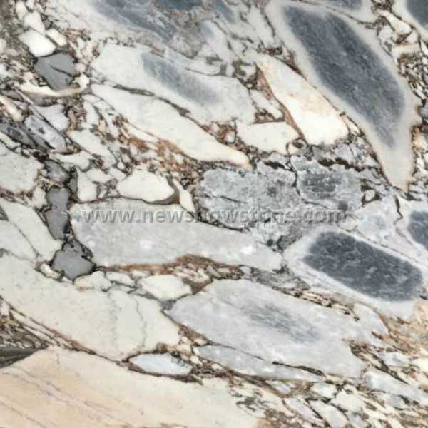 Silver Light  Blue Marble For Countertop