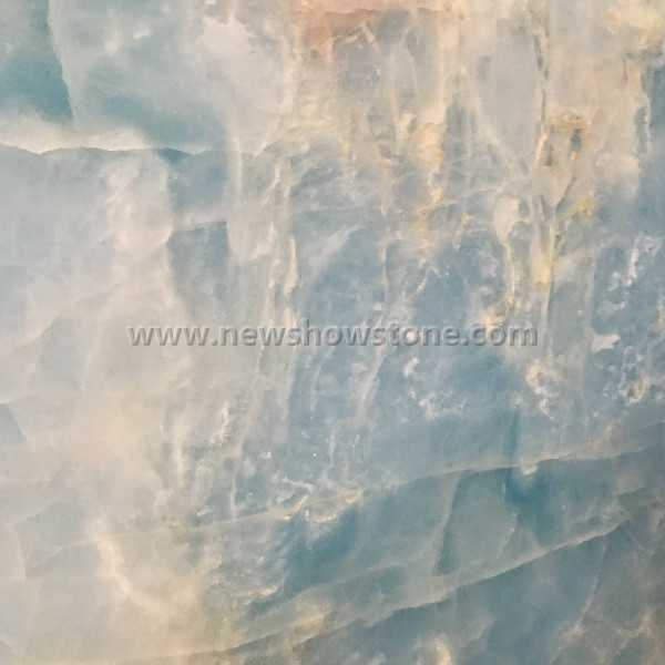 Natural Light blue onyx background wall 