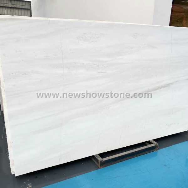 China new veins white marble cut to size