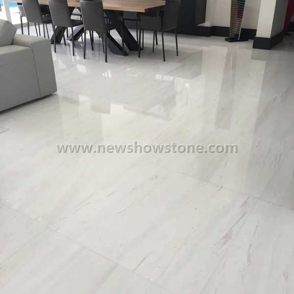 China new veins white marble cut to size
