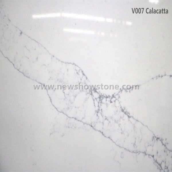 Special Type Calacatta White Color Quartz slab