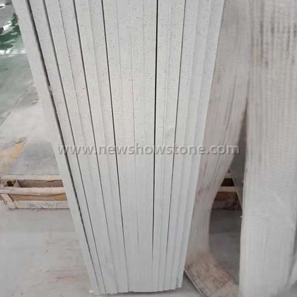 Carrara White Quartz Countertop With Grey Veins