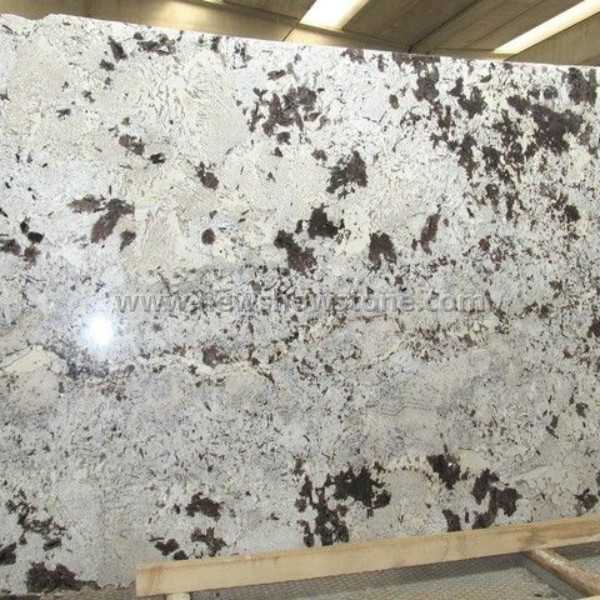 Polished Alaska white granite small slab