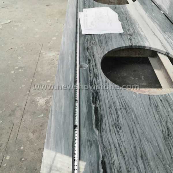 Palissandro blue marble countertop with L shape