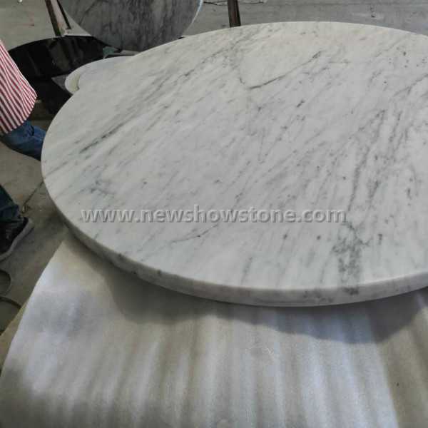 Bianco Carrara Marble Round Top