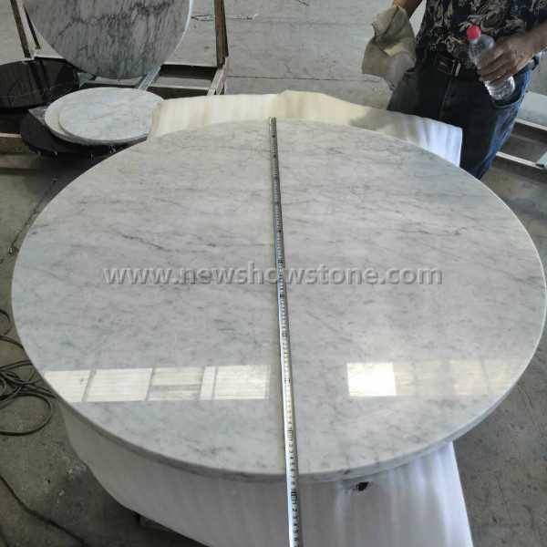 Italian Bianca Carrara Marble Round Top