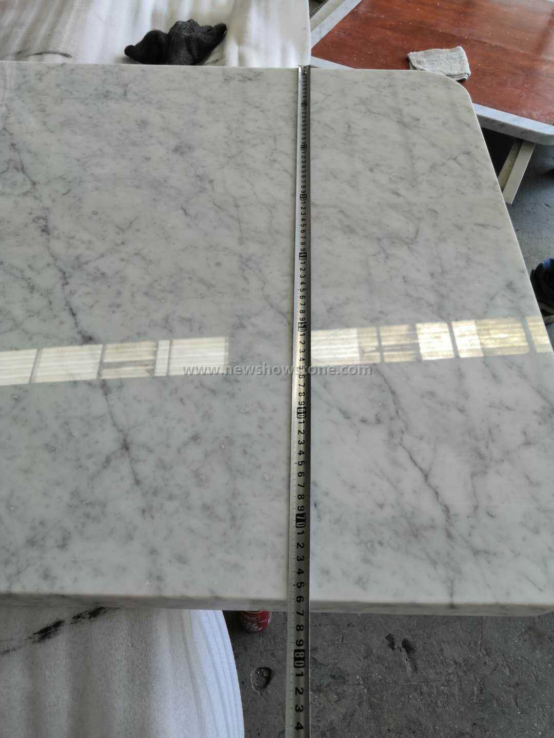 Carrara White Marble Interior Rectangle Tabletop