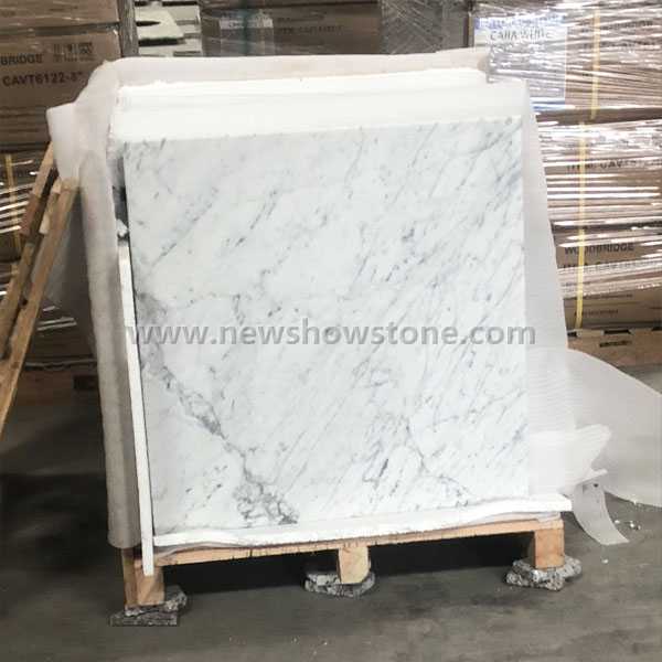 28''  Carrara White Marble Square Countertop 