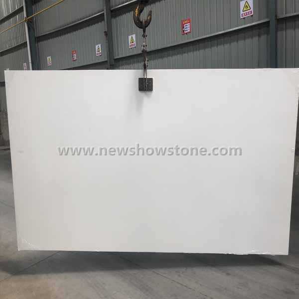 Snow white artificial marble slab