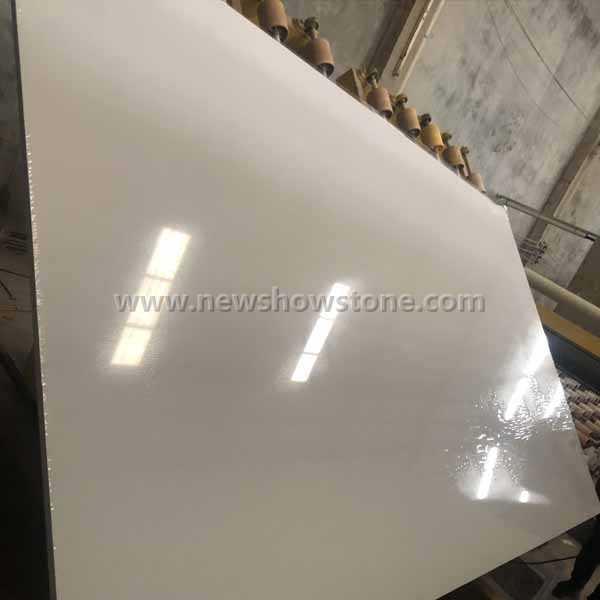 Snow white artificial marble slabs