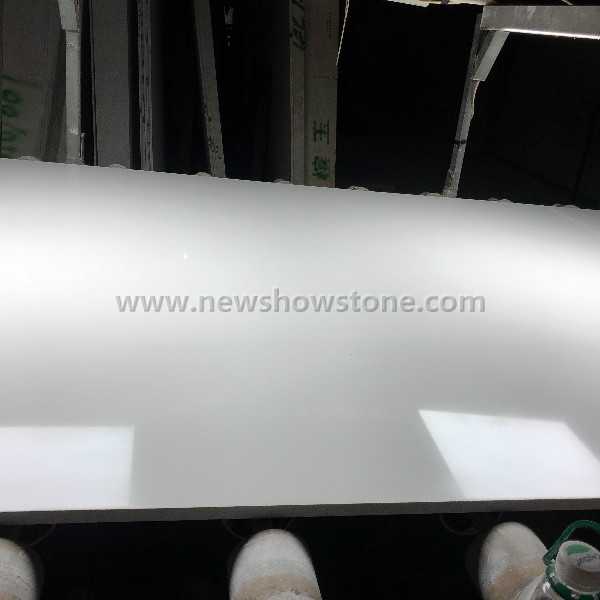 White color artificial marble slab