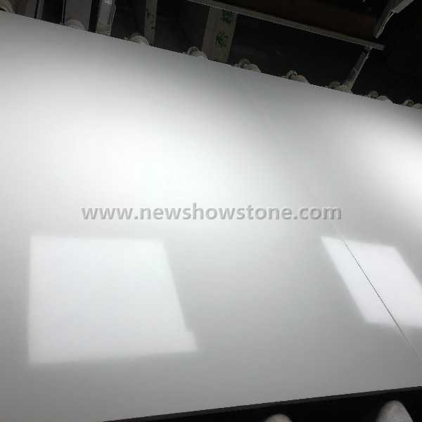 Super white artificial marble slab 