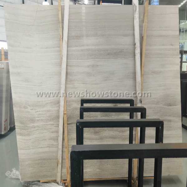  White Wood Marble Slabs Polished