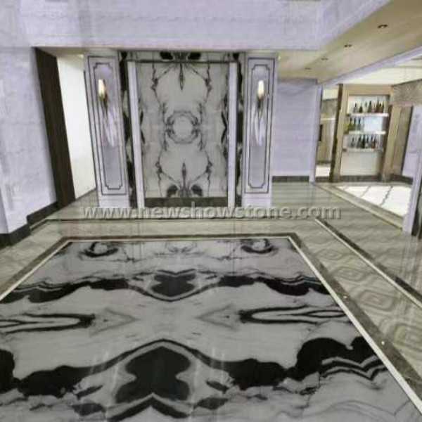 BookMatched Panda White Marble Tiles