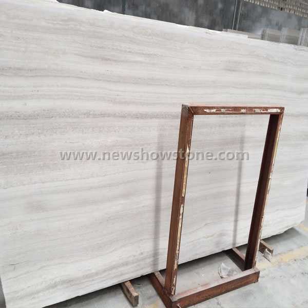Good quality White Wooden Marble slab
