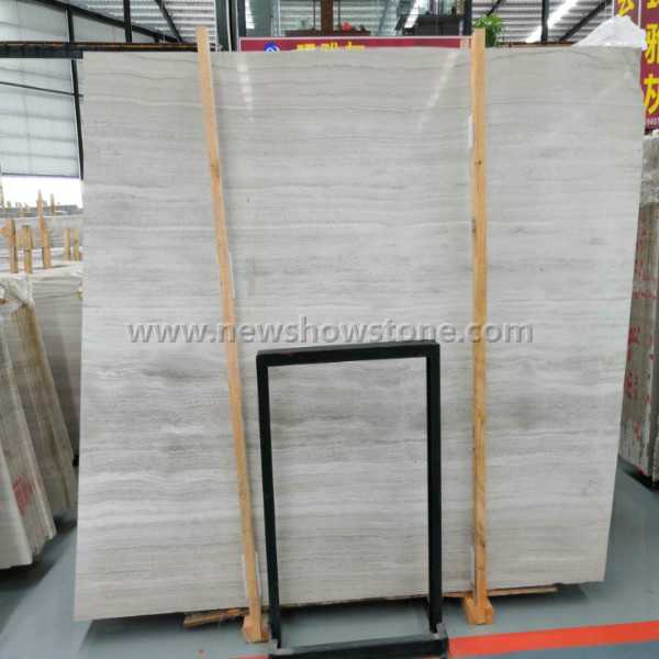 China White Wooden Marble Slab