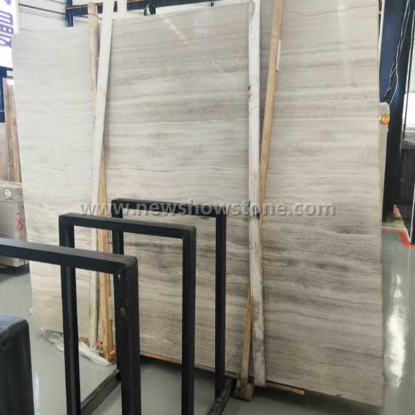 White Wood Grain Marble Flooring Wall Tiles and Slabs