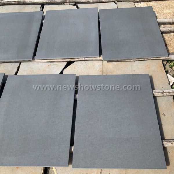 Grey honed basalt tile