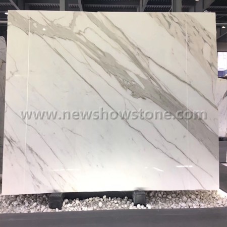 1.8cm Calacatta white marble slab