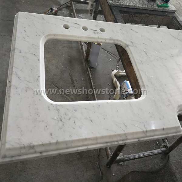 Carrara White Marble Vanity Top With Ogee Edge