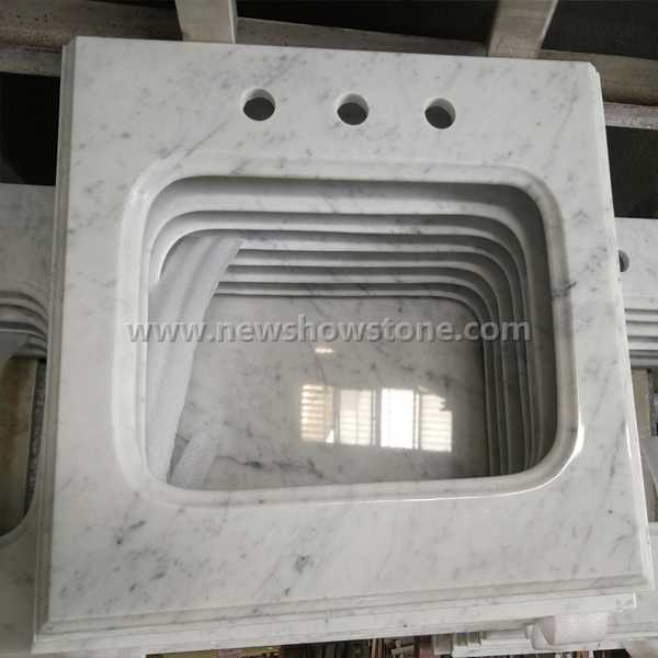 Standard Vanity Top Italy Bianco Carrara Marble 