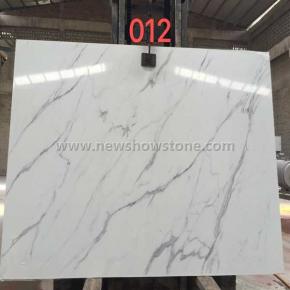 021 3D Calacatta White  artificial marble Jumbo Slab 