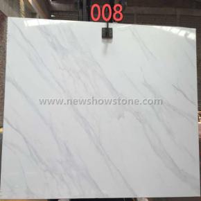 008 3D Calacatta White artificial marble Jumbo Slab