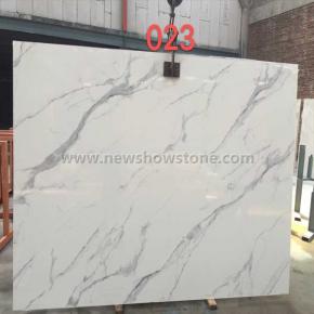 023 3D Calacatta White artificial marble Big Slab