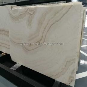 First Impression Straight Grain White Onyx Slabs