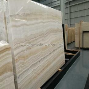 China White Onyx Slabs/Straight Grain White Onyx