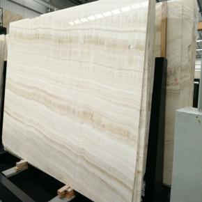 China Perfect Quality Straight Grain White Onyx Slab