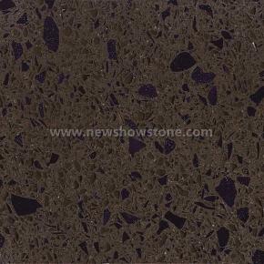 Noble Series Dark Crystal Brown Quartz Slab&Tiles