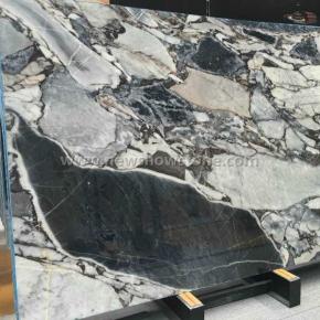 Silver Blue Dark Marble Big Slab Polished Way