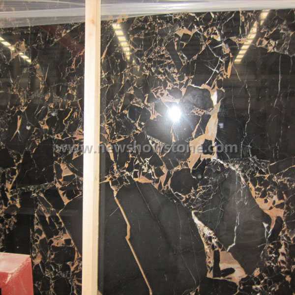 Chinese Portoro Gold marble big slab 