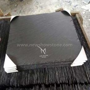 Black slate plate stone cheese board stone table