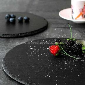 30cm Slate  board Round Tray