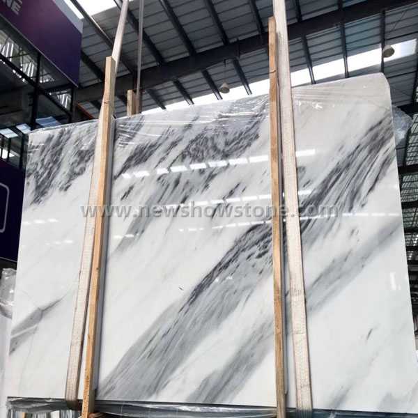 Popular Chinese painting ink marble white slab 