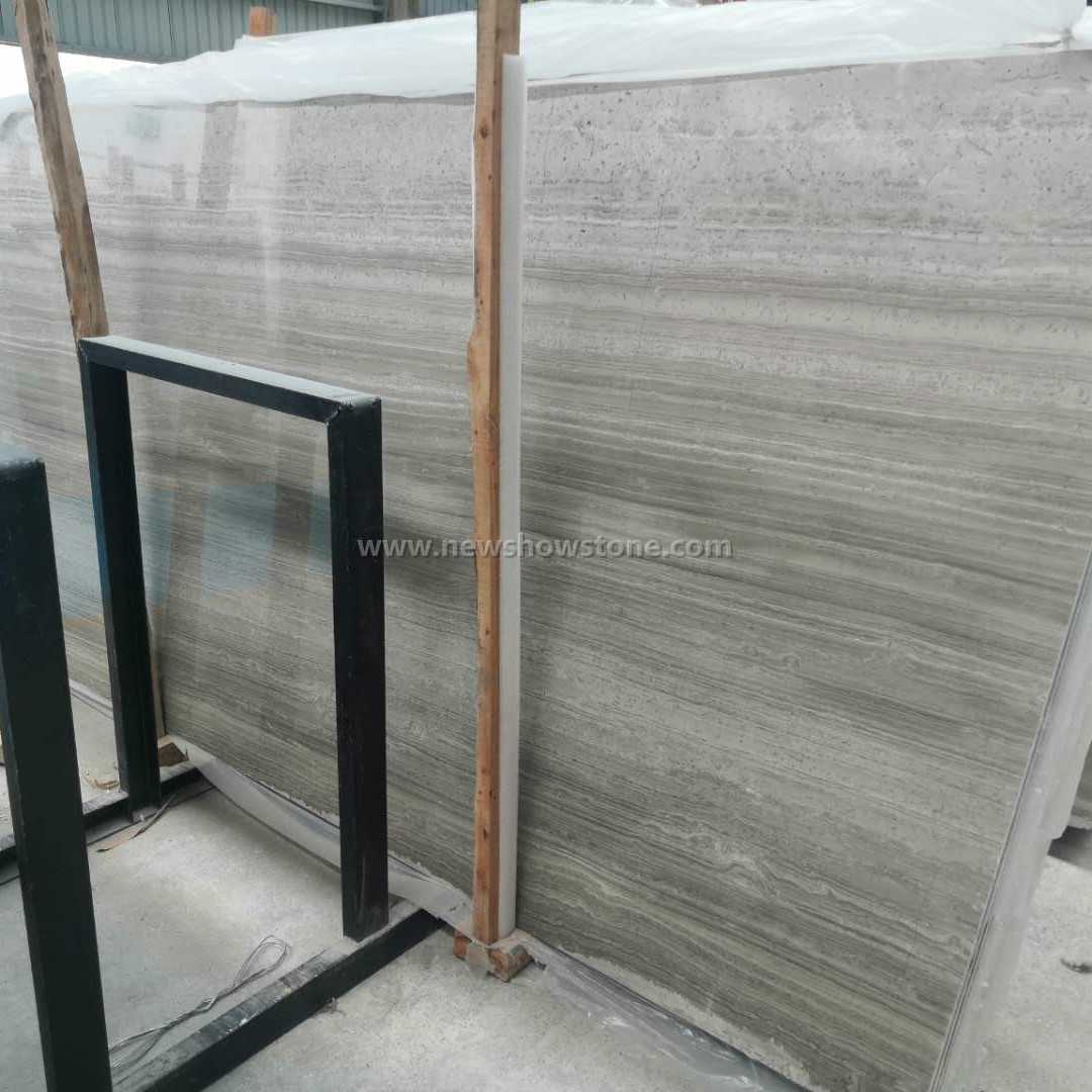  Grey wood marble big gangsaw slab