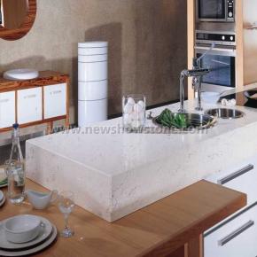 Carrara White Color Quartz Countertop