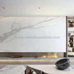 Large Porcelain Slab Calacatta White Sintered Stone 