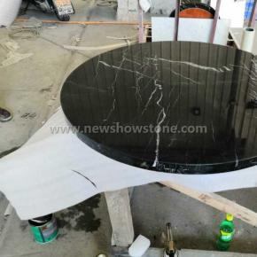 Black Nero Marquina Marble Table Top