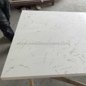 Carrara white quartz table top