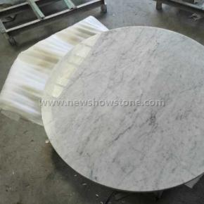 Italian Bianca Carrara Marble Round Top