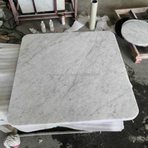 Living room table carrara white marble countertop