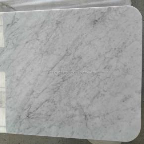 Rectangular White Carrara marble tops