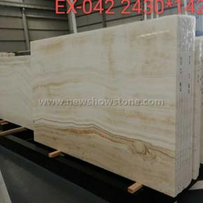 China Glazed Straight Vein White Onyx 