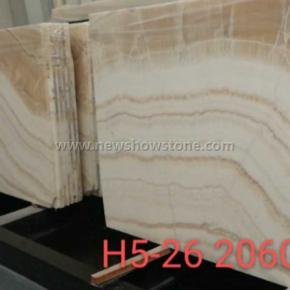 White Onyx Vein Cut Slabs