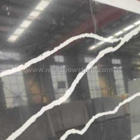 Artificial Calacatta Black Quartz Stone Slab